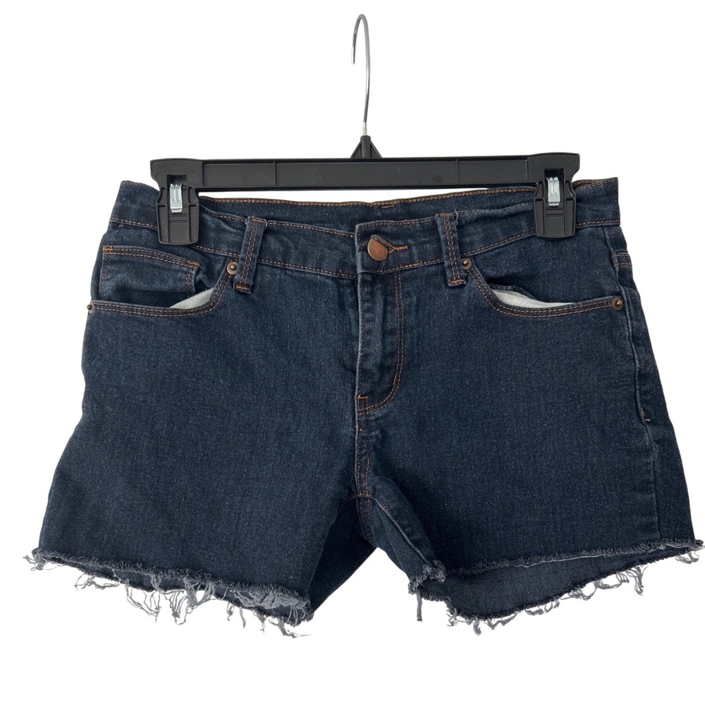 Forever‎ 21 Womens Dark Wash Denim Cut Off Shorts Raw Hem Size 27 Indigo